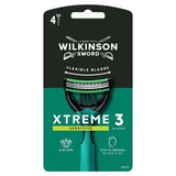 Superdrug Wilkinson Sword Xtreme 3 Sensitive Disposable Razors 4 Pack- Buy online at McGrocer