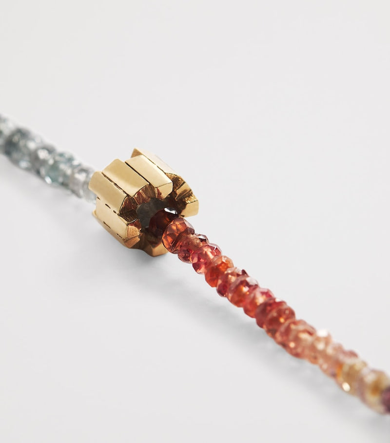 Suzanne Kalan rose gold and tourmaline beaded necklace, imported from the UK