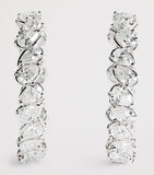 Harrods white gold diamond hoop earrings 9.50ct (British brand)