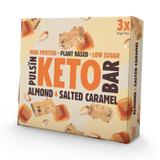 Holland & Barrett Pulsin Almond & Salted Caramel Keto Bar 3 x 30g- Buy online at McGrocer