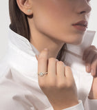 Messika Joy stud earrings yellow gold diamond 5.25mm, imported from the UK