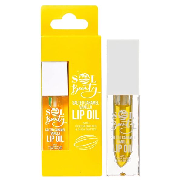 Sol Beauty salted caramel vanilla lip oil 3g (British brand)