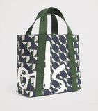 Harrods mini cotton geometric logo tote bag, UK version