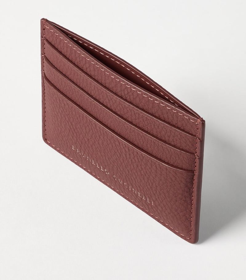 Brunello Cucinelli leather card holder 8.5x10cm, imported from the UK
