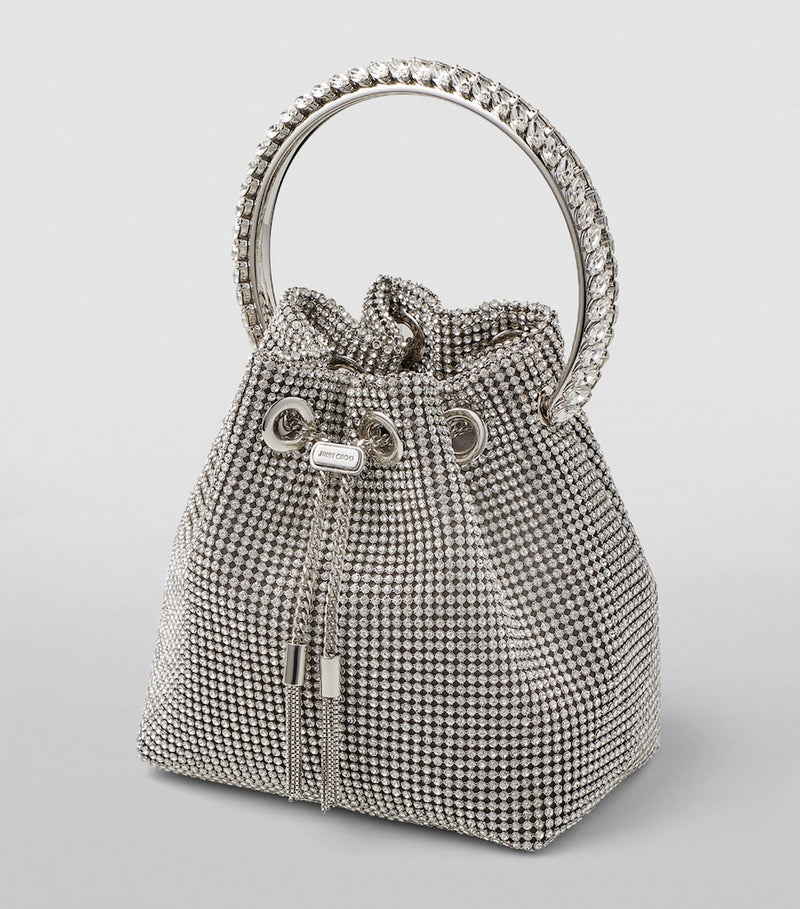 Jimmy Choo Bon Bon top-handle bag crystal handle, imported from the UK