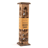 Superdrug Myga Carved Wood Incense Tower Home Decor Burner- Buy online at McGrocer