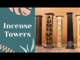 Myga Incense Tower Carved Wood, imported from the UK