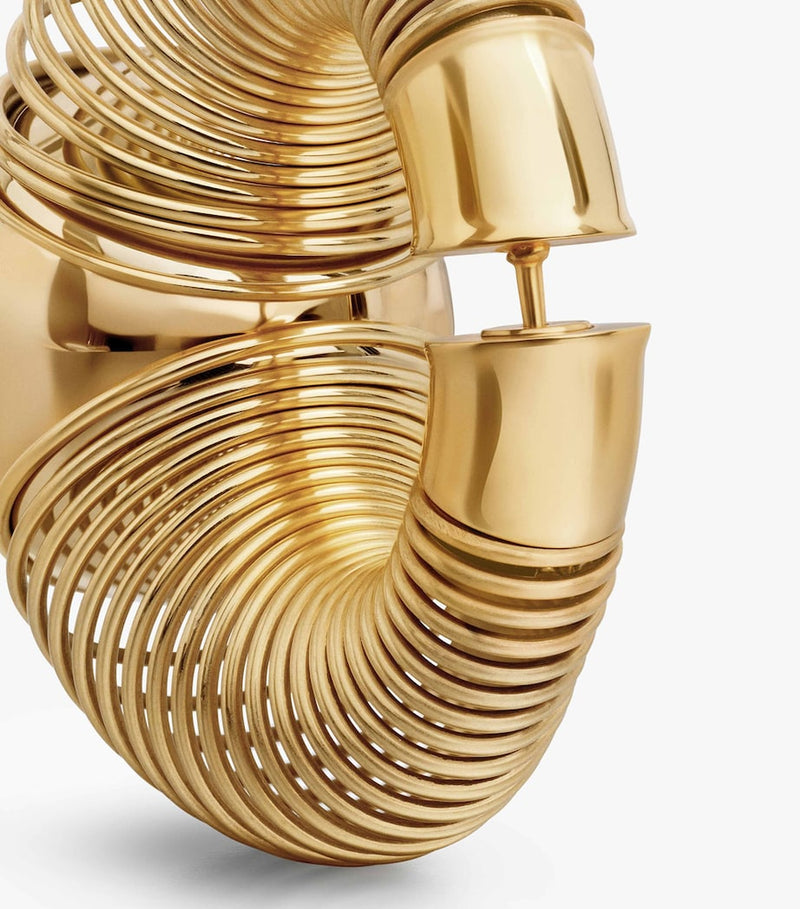 Alaïa gold-tone spiral hoop earrings (British brand)