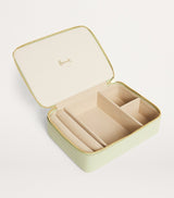 Soft Grain Leather Trinket Box with Zip Fastening, 17.5cm x 12.5cm x 5cm