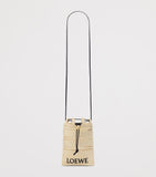 LOEWE raffia drawstring pocket bag, imported from the UK