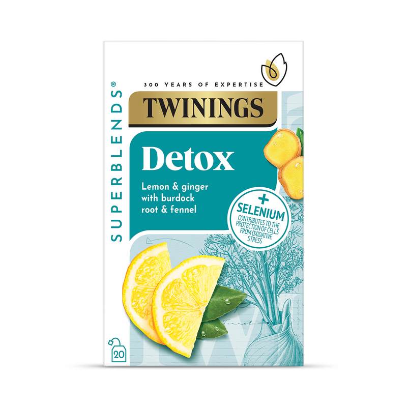 Twinings Superblends Detox Lemon Tea 20 bags (British brand)
