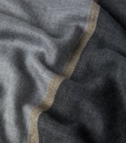 Brunello Cucinelli cashmere-silk colour-block scarf with fringe finish, 180cm x 75cm - British product
