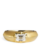 Jade Trau yellow gold diamond Frankie Vanguard ring 6mm - British product