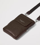 Aspinal of London leather reporter cross-body phone pouch (British brand)