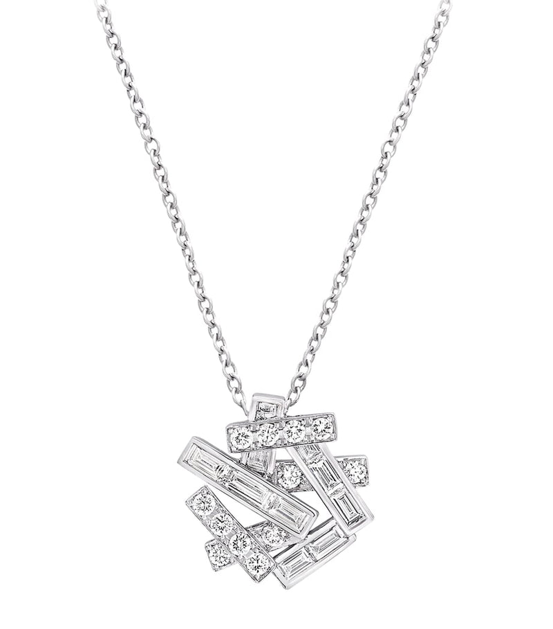 Graff white gold diamond pendant necklace 46cm - British product