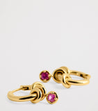 Spinelli Kilcollin Zahra hoop earrings 18kt gold pink sapphire, UK version