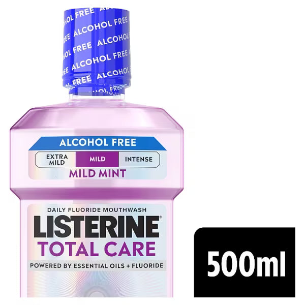 Listerine Zero Alcohol Mouthwash Smooth Mint 500ml, UK version
