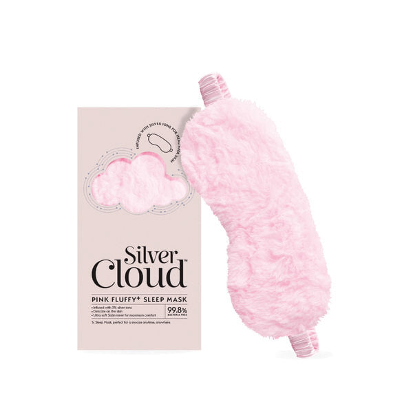 Silver Cloud pink eye mask and standard size pillowcase (British brand)