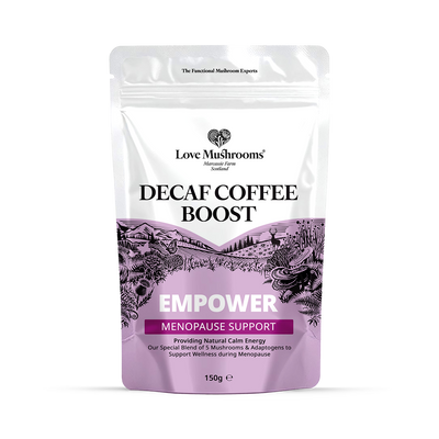 Holland & Barrett Love Mushrooms Empower Decaf Coffee for Menopause 150g- Buy online at McGrocer
