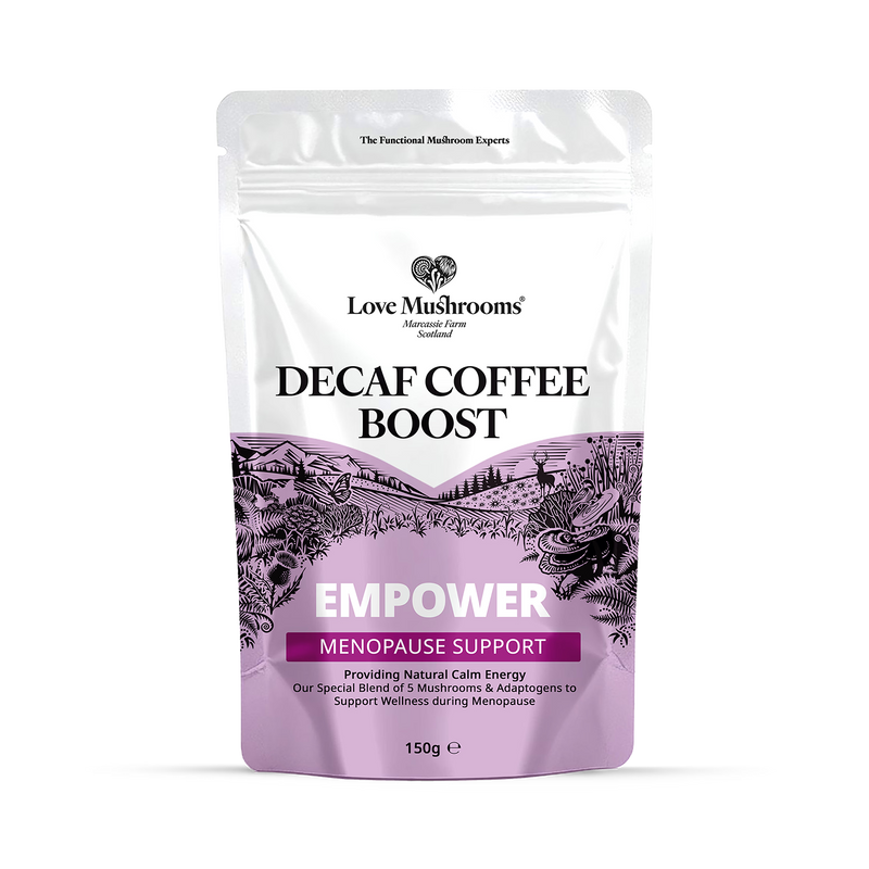 Love Mushrooms Empower decaf coffee 150g, UK version