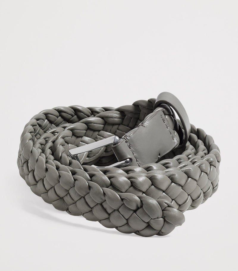 Bottega Veneta Intreccio Solo belt calfskin 2cm, imported from the UK