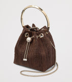 Jimmy Choo Bon Bon woven top-handle bag - British product