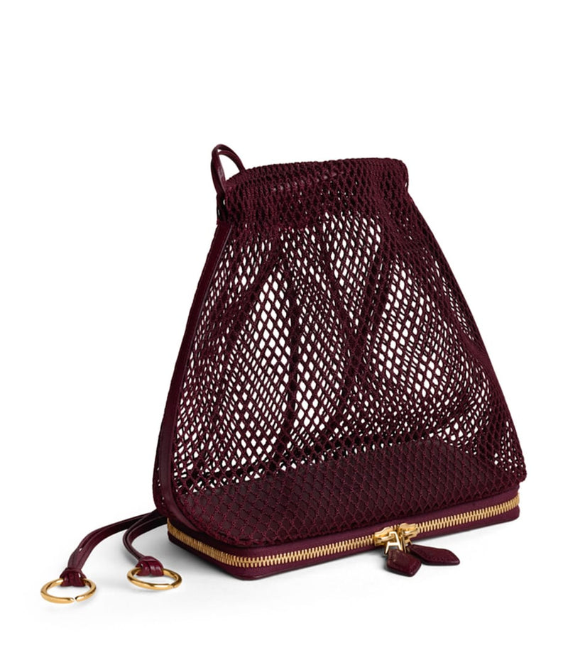 Alaïa mesh Pochon shoulder bag with stitched exterior (British brand)