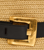 Balmain medium faux-raffia Anthem shoulder bag (British brand)