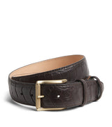 Harrods Elliot Rhodes Ostrich Leather Belt- Buy online at McGrocer