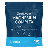 Superdrug WeightWorld Magnesium 4-in-1 Complex 400mg Elemental Magnesium Supplement 120 Capsules- Buy online at McGrocer