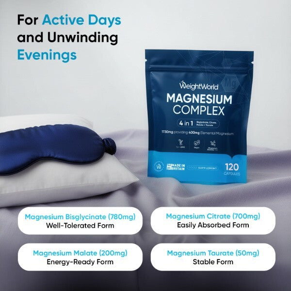WeightWorld Magnesium 4-in-1 Complex 120 capsules - British product