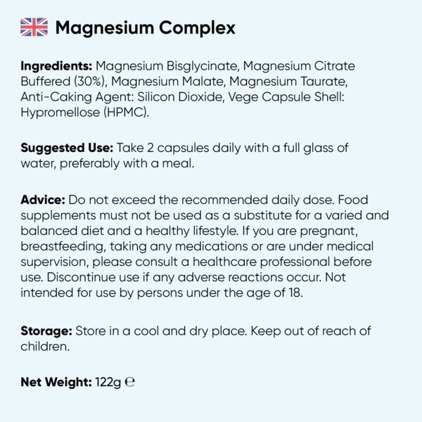WeightWorld Magnesium 4-in-1 Complex 120 capsules - British product