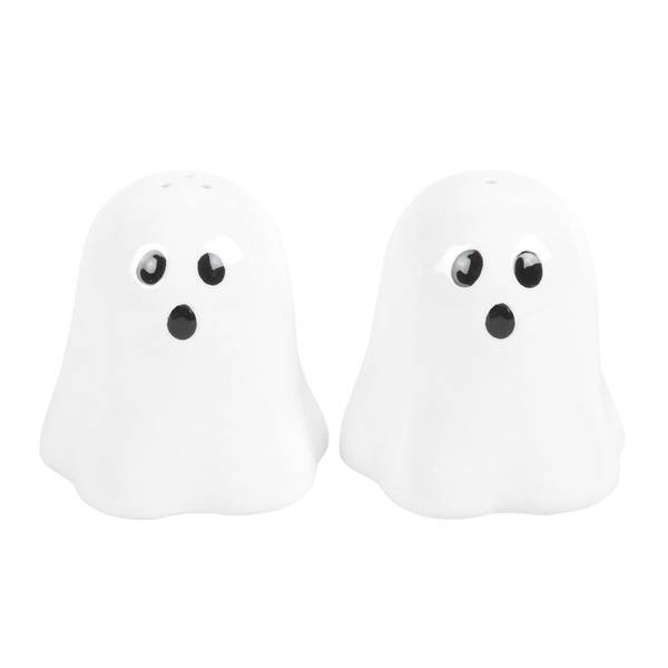 Something Different Ghost Salt and Pepper Shakers Ceramic Set (British brand)