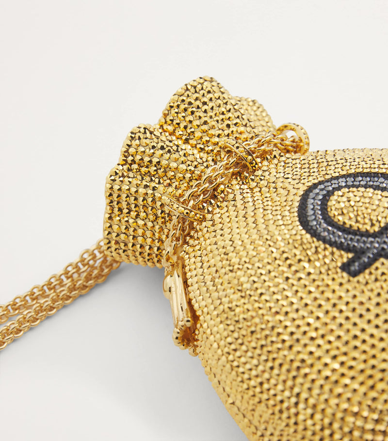 Judith Leiber crystal clutch with British pound motif - British product