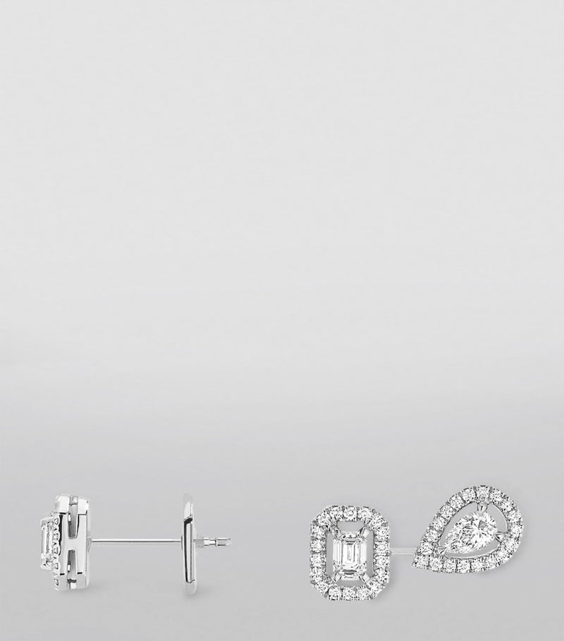 Messika My Twin earrings 18k white gold diamonds, imported from the UK