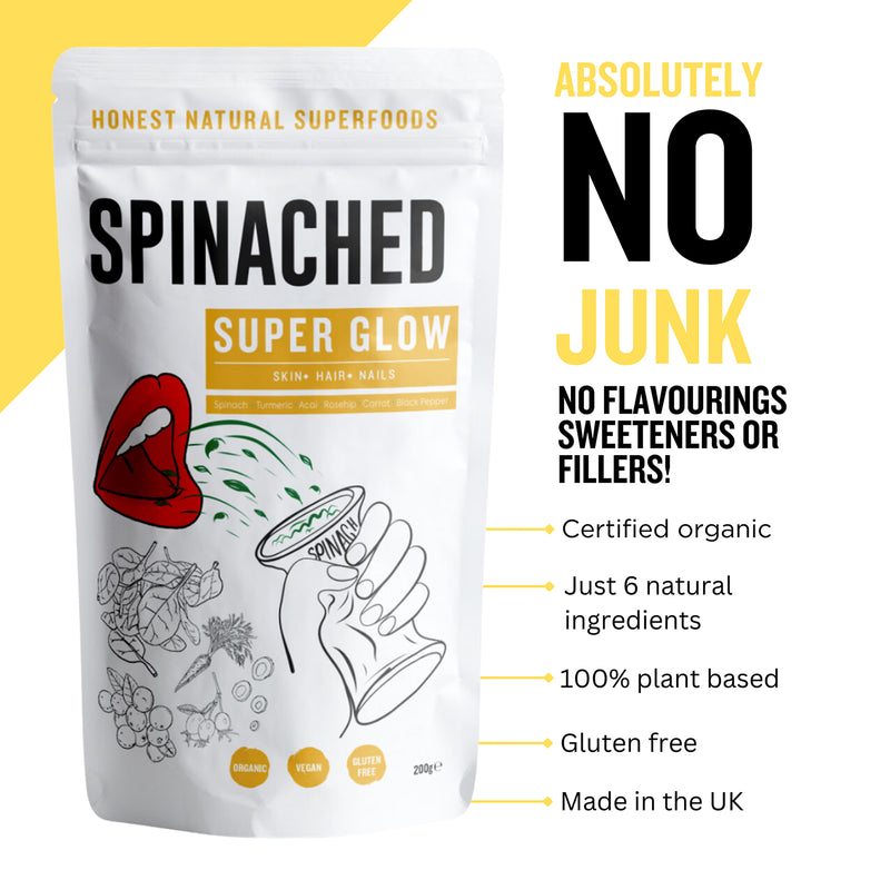 Spinached Super Glow superfood powder 200g, UK version