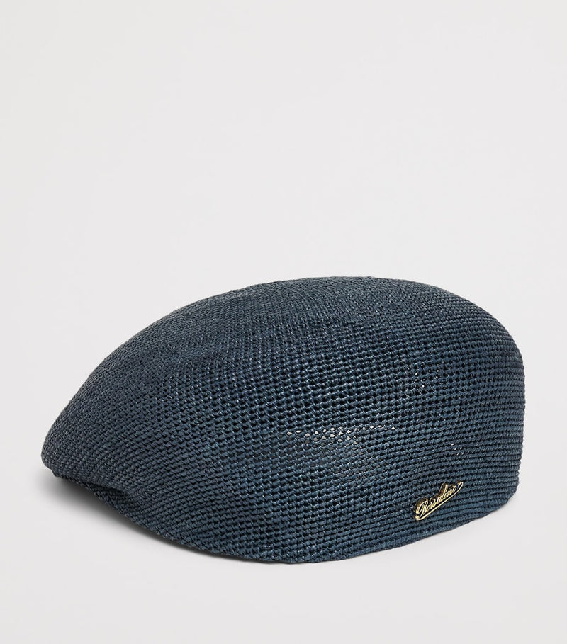 Borsalino raffia Miami flat beret, UK version