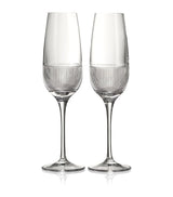 Harrods Wedgwood Helia Crystal Champagne Flutes, Set of 2- Buy online at McGrocer
