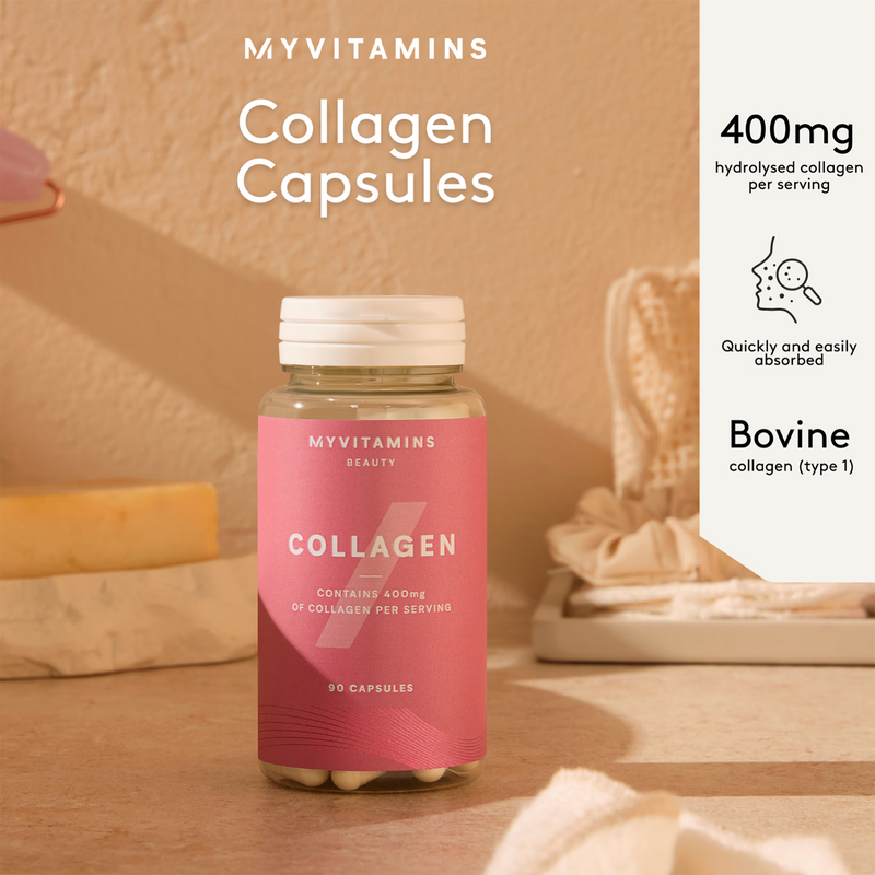 Myvitamins Collagen 90 Capsules, imported from the UK