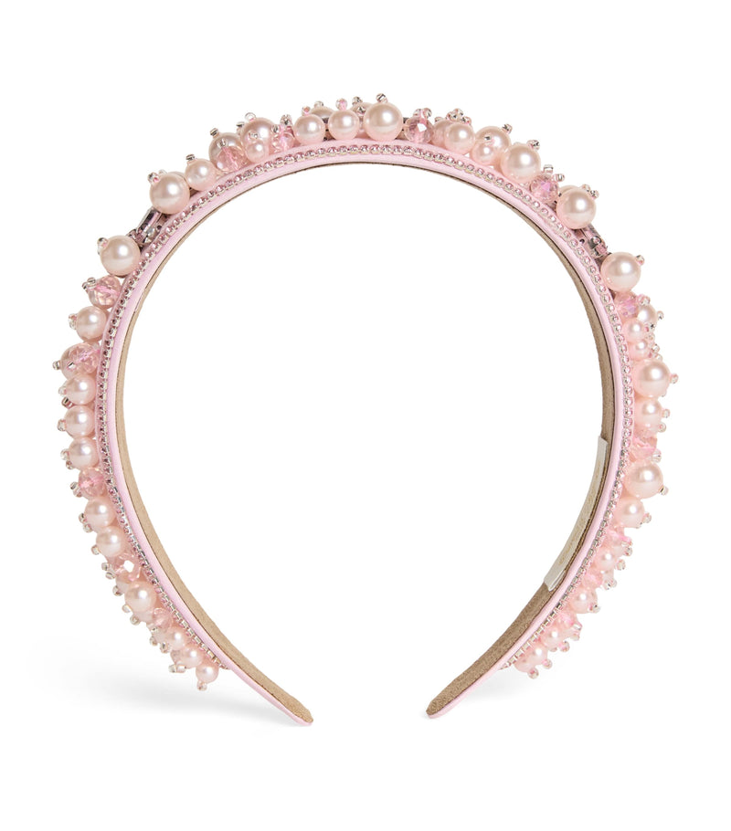 David Charles faux pearls and crystal headband - British product