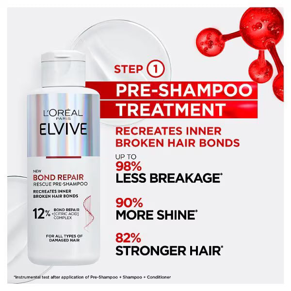 L'Oreal Paris Elvive Bond Repair Pre-Shampoo Treatment 200ml, imported from the UK