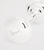 Harrods silver-plated baby rattle H9cm W5cm (British brand)