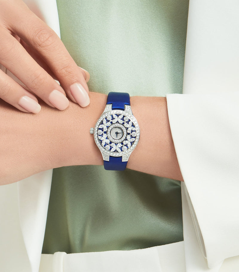 Graff white gold diamond sapphire butterfly watch 33mm (British brand)