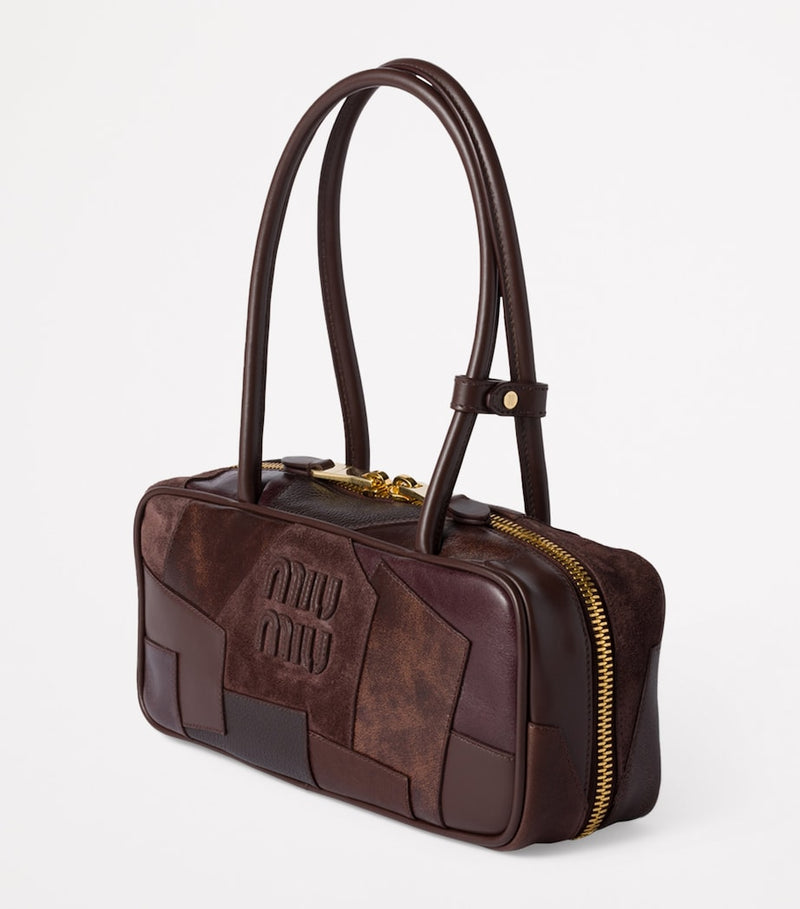 Miu Miu leather Beau patchwork top-handle bag, UK version