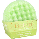Bomb Cosmetics Body Buffer Sponge Croissant Pistachio 200g - British product
