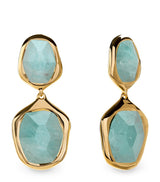 Harrods Monica Vinader Gold Vermeil and Aquamarine Odyssey Cocktail Earrings 36.5mm x 26mm- Buy online at McGrocer