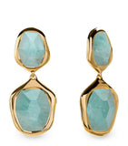 Monica Vinader gold vermeil aquamarine cocktail earrings (British brand)