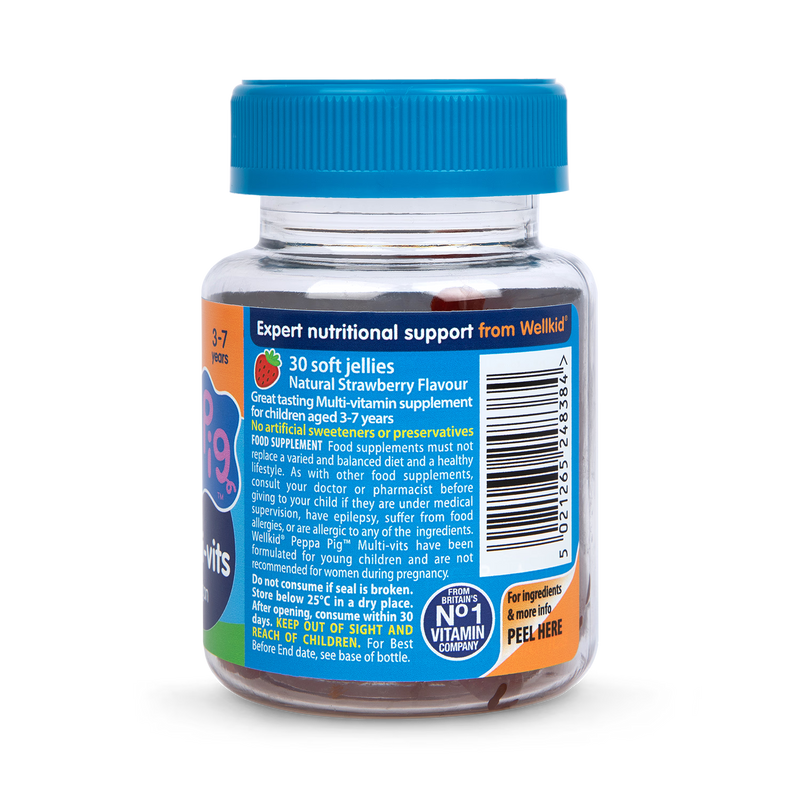 Vitabiotics Wellkid Peppa Pig strawberry jelly multi-vitamin 30 pack (British brand)
