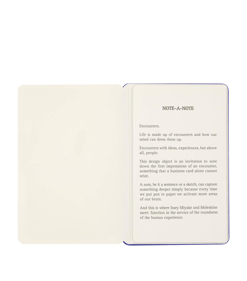 Moleskine Miyake Design Studio business card holder with note pages, imported from the UK