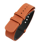Jean Rousseau NATO leather watch strap 20mm, imported from the UK